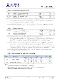 AS4C512M8D3-12BINTR 데이터 시트 페이지 21