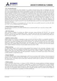 AS4C512M8D3A-12BAN Datasheet Page 17