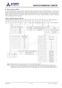 AS4C512M8D3A-12BCNTR Datasheet Page 14