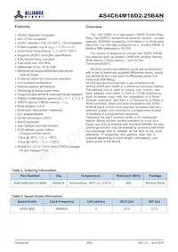 AS4C64M16D2-25BANTR Datenblatt Seite 2