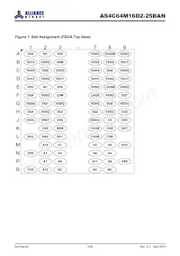 AS4C64M16D2-25BANTR Datasheet Page 3