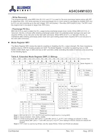 AS4C64M16D3-12BINTR 데이터 시트 페이지 16