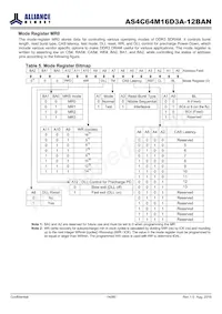 AS4C64M16D3A-12BANTR Datasheet Page 14