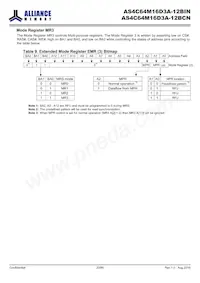 AS4C64M16D3A-12BINTR數據表 頁面 20