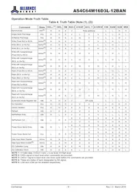 AS4C64M16D3L-12BAN Datasheet Page 8