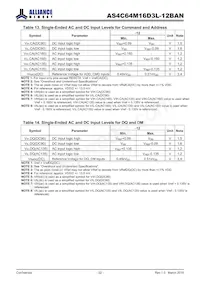 AS4C64M16D3L-12BAN數據表 頁面 22