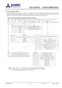 AS4C64M16D3L-12BINTR Datasheet Page 18