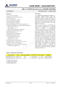 AS4C8M16D1-5TIN Datenblatt Seite 2