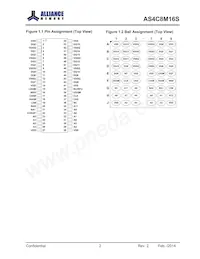 AS4C8M16S-6BINTR Datasheet Page 2