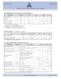 AS6C4016A-55BIN Datasheet Page 4