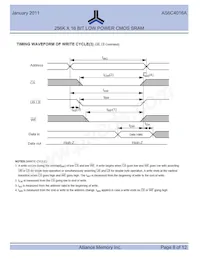 AS6C4016A-55BIN Datasheet Page 8