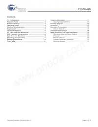 CY7C1049D-10VXIT Datasheet Page 2