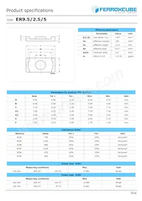 ER9.5/2.5/5-3C97-A100-S 데이터 시트 표지