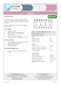IS2801-4 Datasheet Cover
