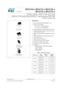 M93C66-RMB6TG Datasheet Cover