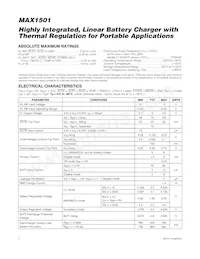 MAX1501ETE/V+T Datasheet Page 2