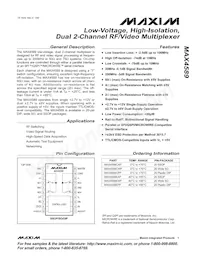 MAX4589EWP Datasheet Cover