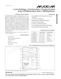 MAX4598EAP+T Datasheet Cover
