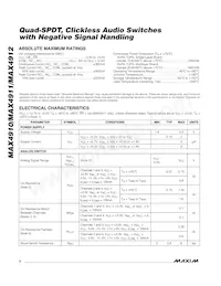 MAX4910ETE+T Datasheet Page 2