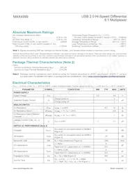 MAX4999ETJ+T Datasheet Page 2