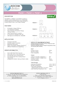 PS2501-4XSM Datasheet Copertura