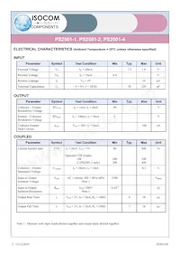 PS2501-4XSM Datasheet Page 2