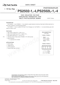 PS2502L-4-A Datasheet Cover