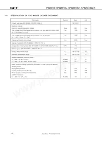 PS2561BL2-1-A Datasheet Pagina 16