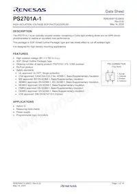 PS2701A-1-V-A Datasheet Cover