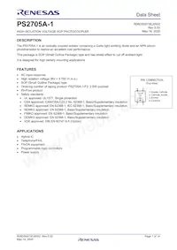 PS2705A-1-V-A Datasheet Cover