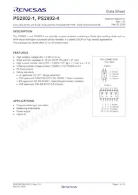PS2802-1-F3-K-A Datasheet Cover