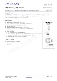 PS2805-1-L-A Datasheet Cover