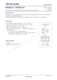 PS2833-4-F3-A Datasheet Cover