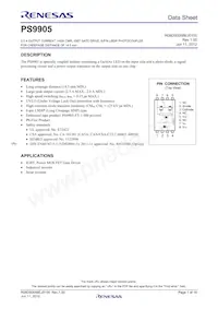 PS9905-Y-F3-AX Datasheet Copertura