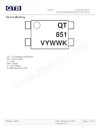 QT851 Datasheet Page 17