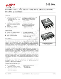 SI8405AA-A-IS1 Datasheet Cover