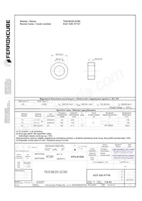 T63/38/25-3C90 데이터 시트 표지