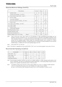TLP116A(E Datasheet Page 2