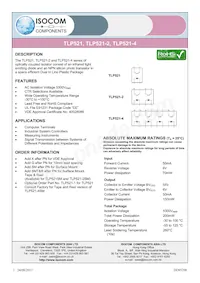 TLP521-4GR Datasheet Cover