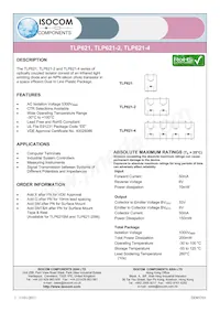 TLP621-2X Datasheet Cover