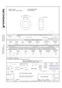 TX140/106/25-3C90 데이터 시트 표지