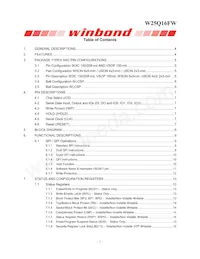 W25Q16FWSVIQ TR Datasheet Pagina 2