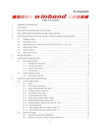W25Q40BWUXIE TR Datasheet Page 2