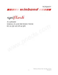 W25Q64FVTCIP Datasheet Cover