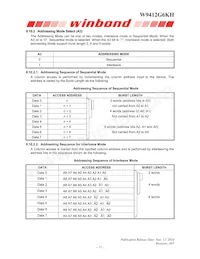 W9412G6KH-4 Datasheet Pagina 15