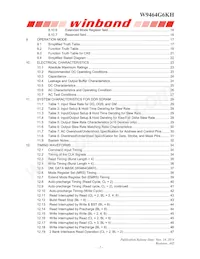 W9464G6KH-4 Datasheet Page 2