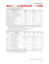 W9464G6KH-4 Datasheet Page 23