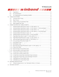 W9864G6JB-6數據表 頁面 2