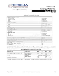 71M6515H-IGTR/F Datasheet Page 3