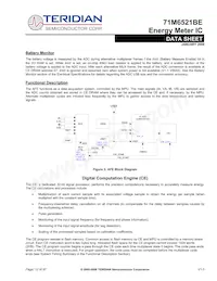 71M6521BE-IGTR/F Datasheet Page 12